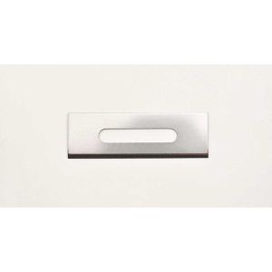 0.015" Single Edge, Square End Ceramic Coated Stainless Steel Slotted Blade - Each, 100/Box