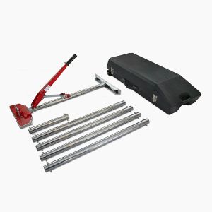 Carpet tool with case and different extensions.