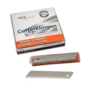Lutz&reg; 18mm 8-Point Perforated Carbon Steel Snap-Off Blade - Dispenser Pack, 100/BOX
