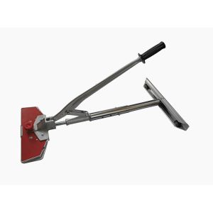 Power carpet stretch with black handle grip.
