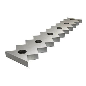 Angled view of Vecoplan Compatible Model RG70XL Film & Fiber Counter Knife