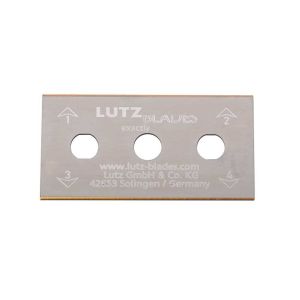 Lutz&reg; Square End Titanium Nitride Coated Stainless Steel Three Hole Blade, 250/Box, 250/Box