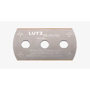 Lutz&reg; Round End Stainless Steel Titanium Nitride Coated Three Hole Blade, 250/Box
