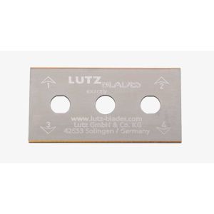 Lutz&reg; Square End Titanium Nitride Coated Stainless Steel Three Hole Blade, 200/Box