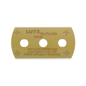 Lutz&reg; Round End Carbon Steel Three Hole Blade, 200/Box
