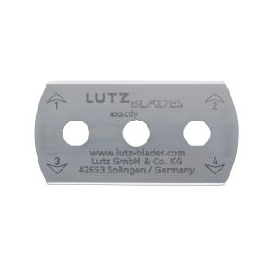 Lutz&reg; Round End Stainless Steel Three Hole Blade, 200/Box