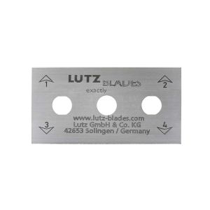 Lutz&reg; Square End Stainless Steel Three Hole Blade, 250/Box, 250/Box