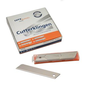 Lutz&reg; 18mm 8-Point Non-Perforated Carbon Steel Snap-Off Blade, 100/Box