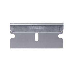 Stainless Steel Single Edge Utility Blade With Back - 0.009in, 100/Box