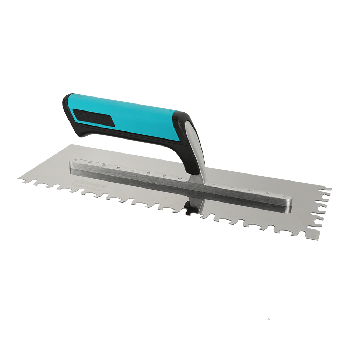 Tire notches along side the trowel blade.