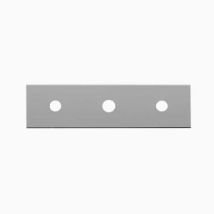 Square End Stainless Steel Three Hole 3.15 x .866 x .008 in Blade - 100/Box
